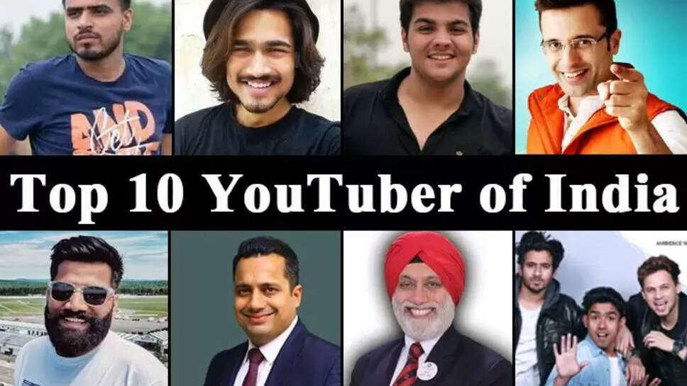 Top 10 Most Subscribed Indian YouTubers In 2024