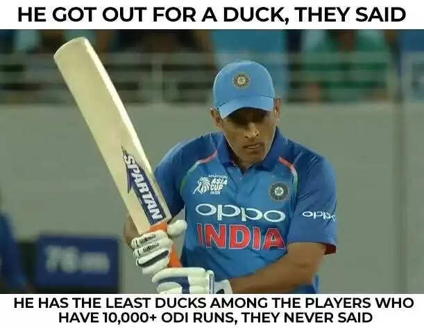 Know About Dhoni's Duck Out List