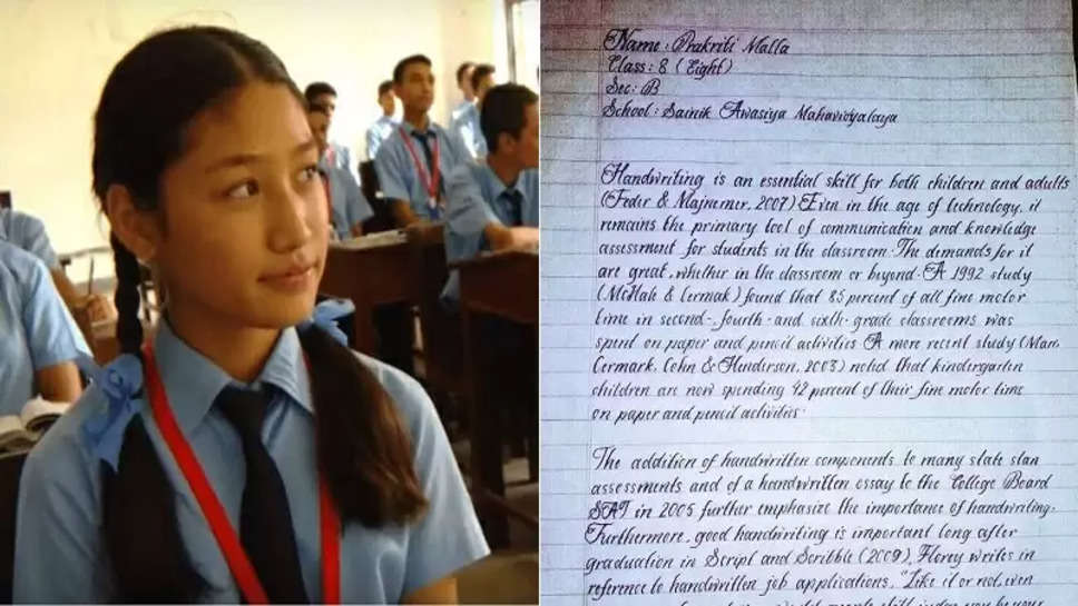 This Girl From Nepal Has The Best, Neatest Handwriting In The World